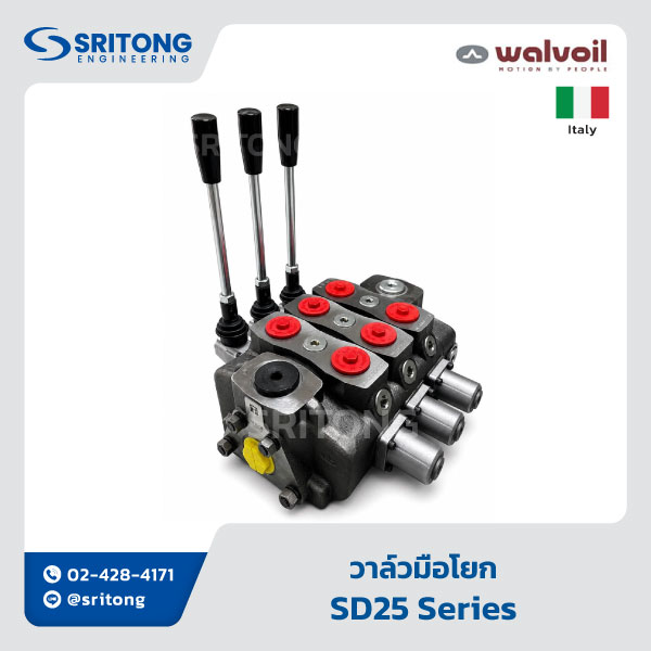 <b>วาล์วมือโยก</b></br> (Sectional Valve) – Walvoil SD6, SD8, SDS150, SDS180, SD25 Series - Image 4