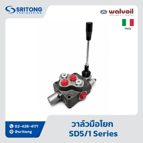 <b>วาล์วมือโยก</b></br> (Monoblock Valve) – Walvoil SDM080, SD4, SD5, SDM143, SD11, SD18, SDM140, SDS400 Series - Image 2